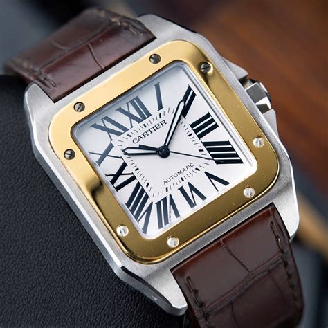 cartier santos 100 xl chronograph replica|cartier santos 100 xl price.